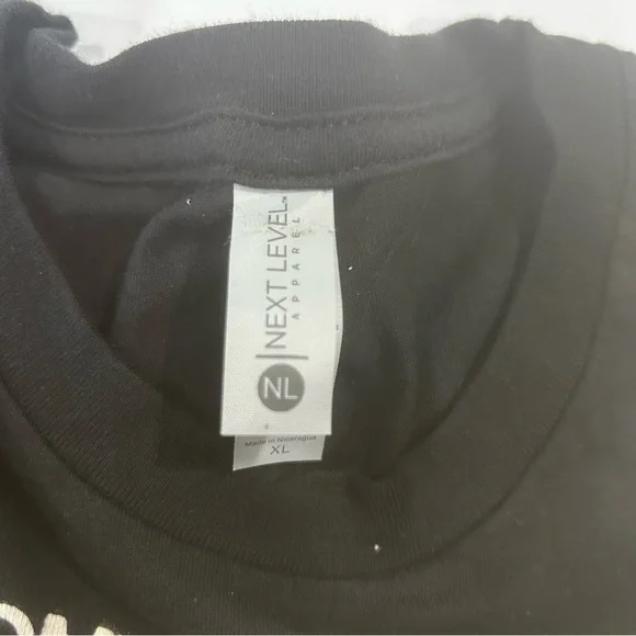 Next level apparel t shirt mens size XL black w/white graphic grunge punk skater - Picture 3 of 16